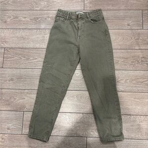 Olive green Zara jeans